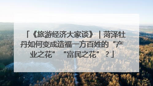《旅游经济大家谈》｜菏泽牡丹如何变成造福一方百姓的“产业之花”“富民之花”？