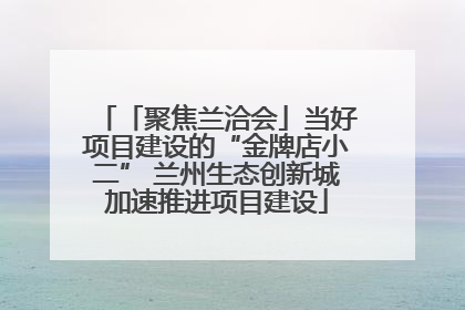 「聚焦兰洽会」当好项目建设的“金牌店小二” 兰州生态创新城加速推进项目建设