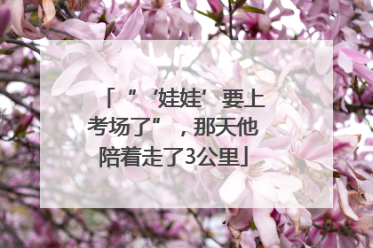 “‘娃娃’要上考场了”，那天他陪着走了3公里