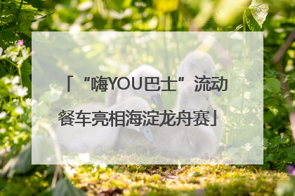 “嗨YOU巴士”流动餐车亮相海淀龙舟赛