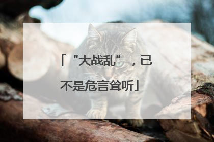 “大战乱”，已不是危言耸听