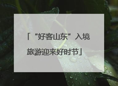 “好客山东”入境旅游迎来好时节