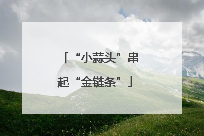 “小蒜头”串起“金链条”