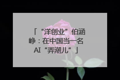 “洋创业”伯涵峥：在中国当一名AI“弄潮儿”