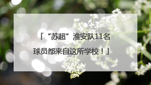 “苏超”淮安队11名球员都来自这所学校！