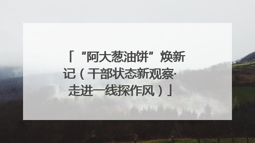 “阿大葱油饼”焕新记（干部状态新观察·走进一线探作风）