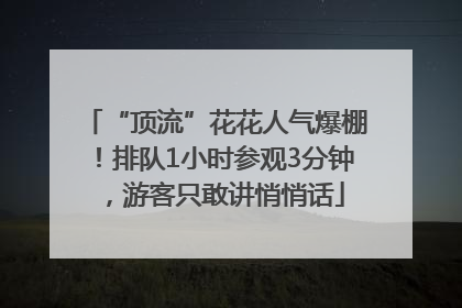 “顶流”花花人气爆棚！排队1小时参观3分钟，游客只敢讲悄悄话