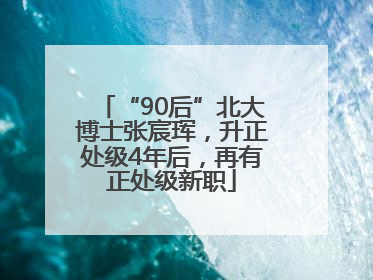 “90后”北大博士张宸珲，升正处级4年后，再有正处级新职