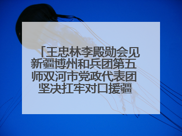 王忠林李殿勋会见新疆博州和兵团第五师双河市党政代表团 坚决扛牢对口援疆重大政治责任 推动双方实现优势互补务实合作