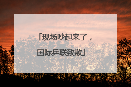 现场吵起来了，国际乒联致歉