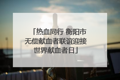 热血同行 衡阳市无偿献血者联谊迎接世界献血者日