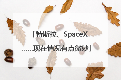 特斯拉、SpaceX……现在情况有点微妙