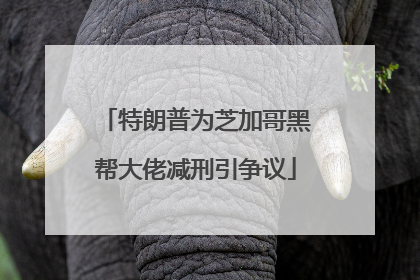 特朗普为芝加哥黑帮大佬减刑引争议