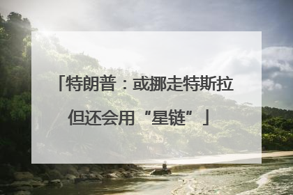 特朗普：或挪走特斯拉 但还会用“星链”