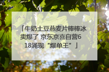 牛奶土豆燕麦片棒棒冰卖爆了 京东京喜自营618涌现“爆单王”