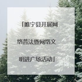 睢宁县开展网络普法暨网络文明进广场活动