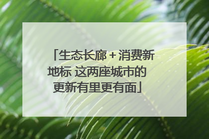 生态长廊＋消费新地标 这两座城市的更新有里更有面