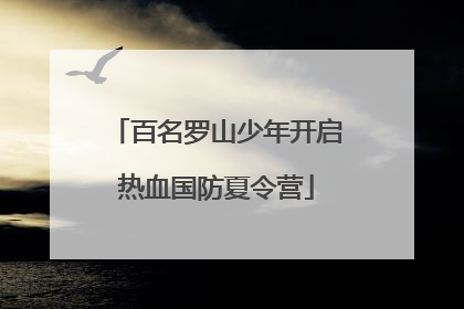 百名罗山少年开启热血国防夏令营