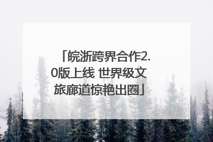 皖浙跨界合作2.0版上线 世界级文旅廊道惊艳出圈