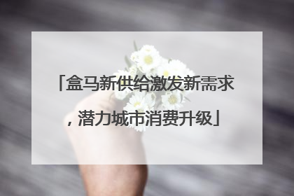 盒马新供给激发新需求，潜力城市消费升级