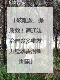 破难题、提质效！通辽法治建设多维发力绘就善治新图景
