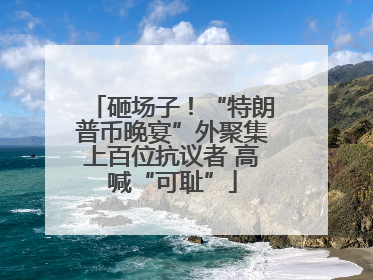砸场子！“特朗普币晚宴”外聚集上百位抗议者 高喊“可耻”
