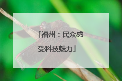 福州：民众感受科技魅力