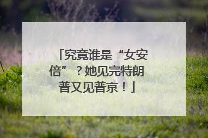 究竟谁是“女安倍”？她见完特朗普又见普京！