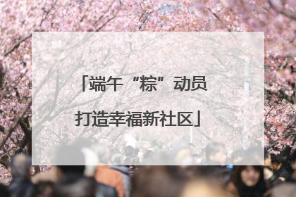 端午“粽”动员 打造幸福新社区