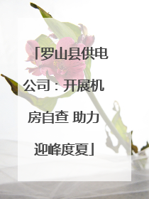 罗山县供电公司：开展机房自查 助力迎峰度夏