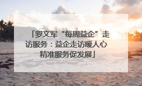 罗文军“每周益企”走访服务：益企走访暖人心 精准服务促发展