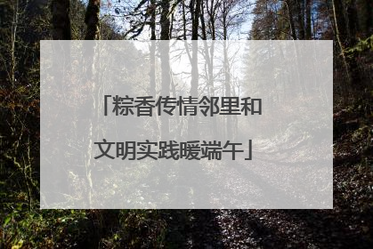 粽香传情邻里和 文明实践暖端午