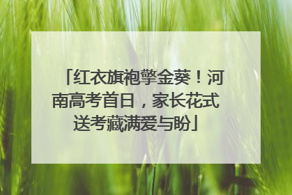 红衣旗袍擎金葵！河南高考首日，家长花式送考藏满爱与盼