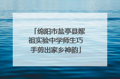 绵阳市盐亭县嫘祖实验中学师生巧手剪出家乡神韵