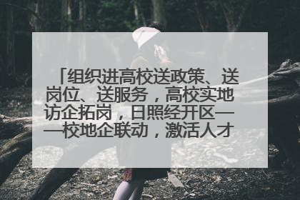 组织进高校送政策、送岗位、送服务，高校实地访企拓岗，日照经开区——校地企联动，激活人才发展“引擎”