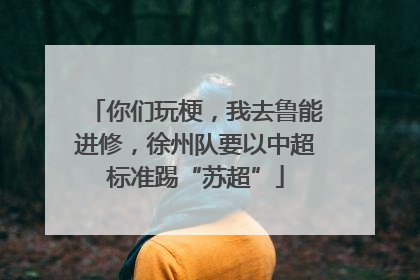 你们玩梗，我去鲁能进修，徐州队要以中超标准踢“苏超”