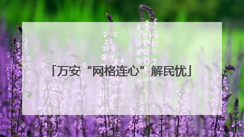 万安“网格连心”解民忧