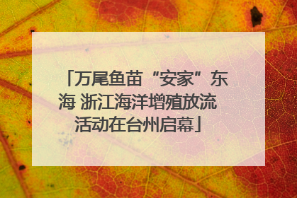 万尾鱼苗“安家”东海 浙江海洋增殖放流活动在台州启幕