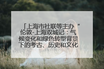 上海市社联等主办“伦敦-上海双城记：气候变化和绿色转型背景下的考古、历史和文化遗产”学术对话