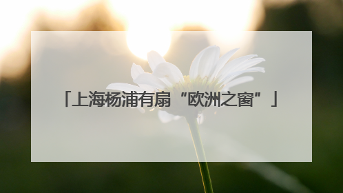 上海杨浦有扇“欧洲之窗”