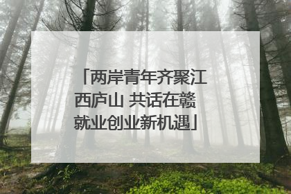 两岸青年齐聚江西庐山 共话在赣就业创业新机遇