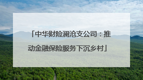 中华财险澜沧支公司：推动金融保险服务下沉乡村