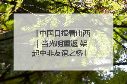 中国日报看山西｜当光明重返 架起中非友谊之桥