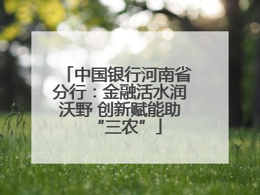 中国银行河南省分行：金融活水润沃野 创新赋能助“三农”