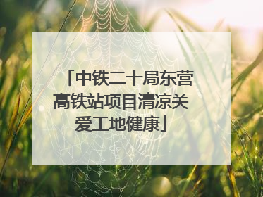 中铁二十局东营高铁站项目清凉关爱工地健康