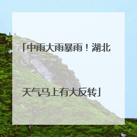 中雨大雨暴雨！湖北天气马上有大反转