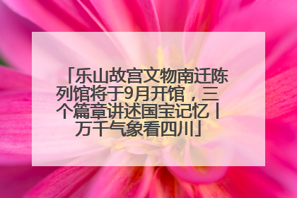 乐山故宫文物南迁陈列馆将于9月开馆，三个篇章讲述国宝记忆丨万千气象看四川