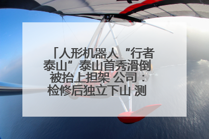 人形机器人“行者泰山”泰山首秀滑倒被抬上担架 公司：检修后独立下山 测试就是为暴露问题
