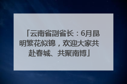 云南省副省长：6月昆明繁花似锦，欢迎大家共赴春城、共聚南博