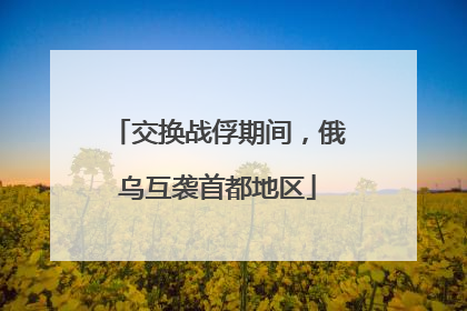 交换战俘期间，俄乌互袭首都地区